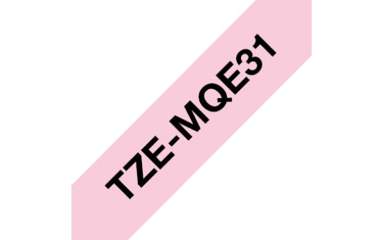 Picture of Brother TZEMQE31 label-making tape Black on pink TZe
