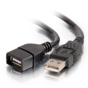 Picture of C2G 1M USB 2.0 A EXTENSION CABLE - BLACK (3.3FT)