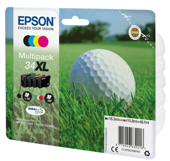 Picture of Epson Golf ball Multipack 4-colours 34XL DURABrite Ultra Ink