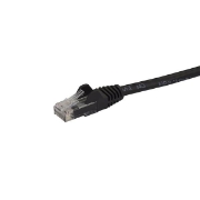 Picture of StarTech.com 100ft CAT6 Ethernet Cable - Black CAT 6 Gigabit Ethernet Wire -650MHz 100W PoE RJ45 UTP Network/Patch Cord Snagless w/Strain Relief Fluke Tested/Wiring is UL Certified/TIA