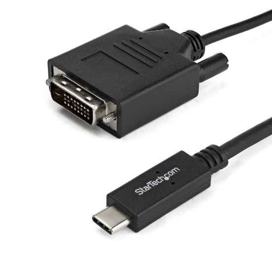 Picture of StarTech.com 3.3 ft. (1 m) USB-C to DVI Cable - 1920 x 1200 - Black
