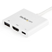 Picture of StarTech.com USB-C Multiport Adapter with HDMI - USB 3.0 Port - 60W PD - White