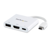 Picture of StarTech.com USB-C Multiport Adapter with HDMI - USB 3.0 Port - 60W PD - White