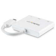 Picture of StarTech.com USB-C Multiport Adapter with HDMI - USB 3.0 Port - 60W PD - White