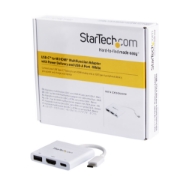 Picture of StarTech.com USB-C Multiport Adapter with HDMI - USB 3.0 Port - 60W PD - White