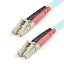 Picture of StarTech.com 1m (3ft) LC/UPC to LC/UPC OM3 Multimode Fiber Optic Cable, Full Duplex 50/125µm Zipcord Fiber Cable, 100G, Low Insertion Loss, LSZH Fiber Jumper Cord
