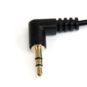 Picture of StarTech.com 6 ft Slim 3.5mm Right Angle Stereo Audio Cable - M/M