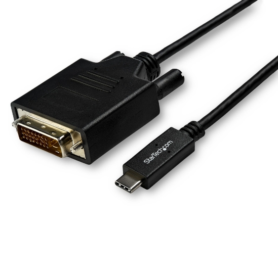 Picture of StarTech.com 10ft (3m) USB C to DVI Cable - 1080p (Single Link) USB Type-C (DP Alt Mode HBR2) to DVI-Digital Video Adapter Cable - Works w/ Thunderbolt 3 - Laptop to DVI Monitor/Display