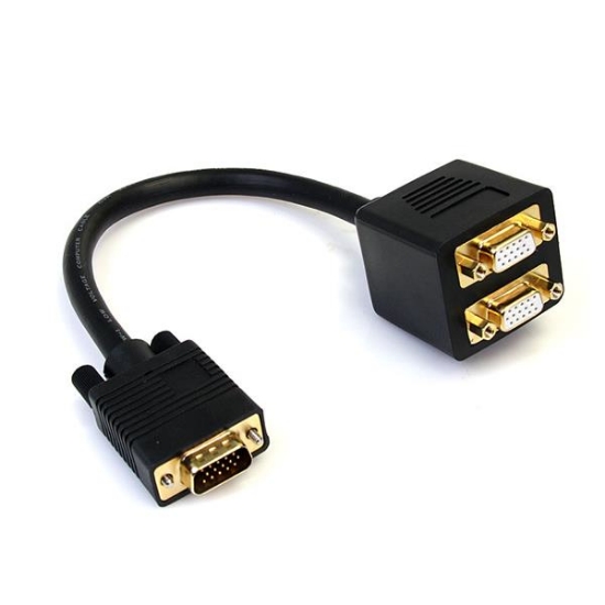 Picture of StarTech.com 1 ft VGA to 2x VGA Video Splitter Cable – M/F