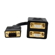 Picture of StarTech.com 1 ft VGA to 2x VGA Video Splitter Cable – M/F