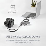 Picture of StarTech.com USB 3.0 Video Capture Device - HDMI / DVI / VGA / Component HD Video Recorder - 1080p 60fps - TAA