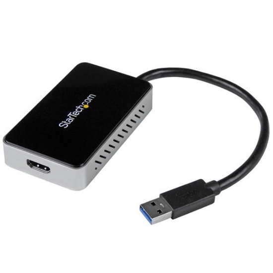 Picture of StarTech.com USB 3.0 to HDMI Adapter w/ 1x USB, USB to HDMI Monitor Converter for Windows (no support for macOS/ChromeOS/Linux) - TAA