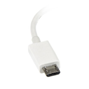 Picture of StarTech.com 5in White Micro USB to USB OTG Host Adapter M/F
