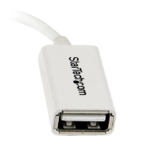 Picture of StarTech.com 5in White Micro USB to USB OTG Host Adapter M/F