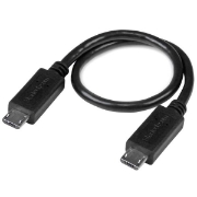 Picture of StarTech.com USB OTG Cable - Micro USB to Micro USB - M/M - 8 in.