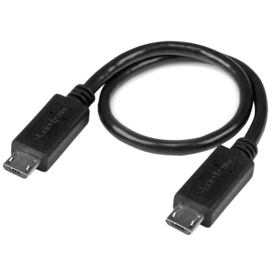 Picture of StarTech.com USB OTG Cable - Micro USB to Micro USB - M/M - 8 in.