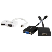 Picture of StarTech.com Travel A/V Adapter: 2-in-1 Mini DisplayPort to HDMI or VGA Converter - White