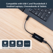 Picture of StarTech.com ​​USB-C to Gigabit Ethernet Adapter - Black​