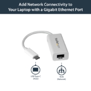 Picture of StarTech.com USB-C to Gigabit Network Adapter - White