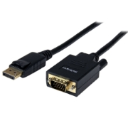 Picture of StarTech.com 6ft (1.8m) DisplayPort to VGA Cable - Active DisplayPort to VGA Adapter Cable - 1080p Video - DP to VGA Monitor Cable - DP 1.2 to VGA Converter - Latching DP Connector