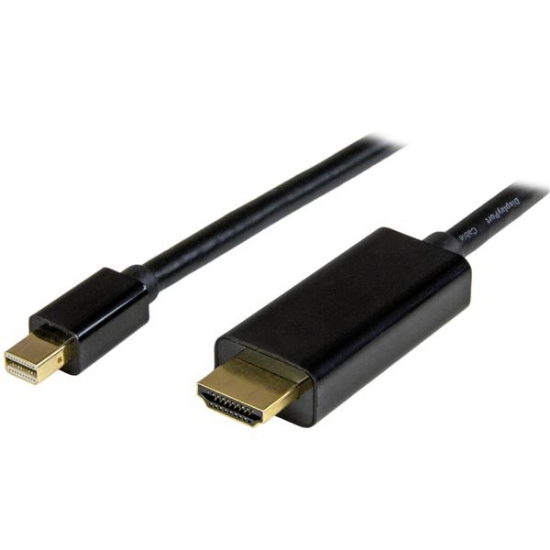 Picture of StarTech.com 3ft (1m) Mini DisplayPort to HDMI Cable - 4K 30Hz Video - mDP to HDMI Adapter Cable - Mini DP or Thunderbolt 1/2 Mac/PC to HDMI Monitor/Display - mDP to HDMI Converter Cord