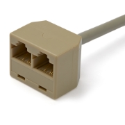 Picture of StarTech.com 2-to-1 RJ45 Splitter Cable Adapter - F/M