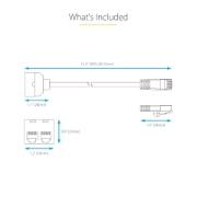 Picture of StarTech.com 2-to-1 RJ45 Splitter Cable Adapter - F/M