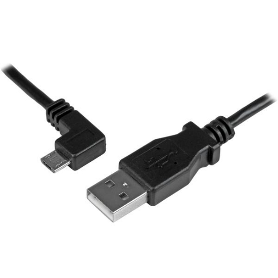 Picture of StarTech.com Micro-USB Charge-and-Sync Cable M/M - Left-Angle Micro-USB - 24 AWG - 2 m (6 ft.)