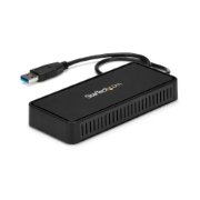Picture of StarTech.com USB 3.0 Mini Dock - Dual Monitor USB-A Docking Station with DisplayPort 4K 60Hz Video & Gigabit Ethernet - 1ft (30cm) cable - Portable USB 3.1 Gen 1 Type-A Laptop Adapter