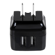 Picture of StarTech.com Dual-port USB wall charger - international travel - 17W/3.4A - black