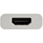 Picture of StarTech.com USB C to HDMI 2.0 Adapter with Power Delivery - 4K 60Hz USB Type-C to HDMI Display Video Converter - 60W PD Pass-Through Charging Port - Thunderbolt 3 Compatible - White