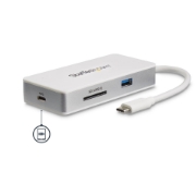 Picture of StarTech.com USB-C Multiport Adapter - SD (UHS-II) Card Reader - 100W Power Delivery - 4K HDMI - GbE - 1x USB 3.0