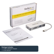 Picture of StarTech.com USB-C Multiport Adapter - SD (UHS-II) Card Reader - 100W Power Delivery - 4K HDMI - GbE - 1x USB 3.0