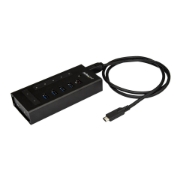 Picture of StarTech.com 7 Port USB C Hub - USB Type-C to 2x USB-C/5x USB-A - Commercial Metal USB 3.0 Hub - SuperSpeed USB 3.2 Gen 1 (5Gbps) - Self Powered - BC 1.2 Fast Charge - Mountable/Rugged