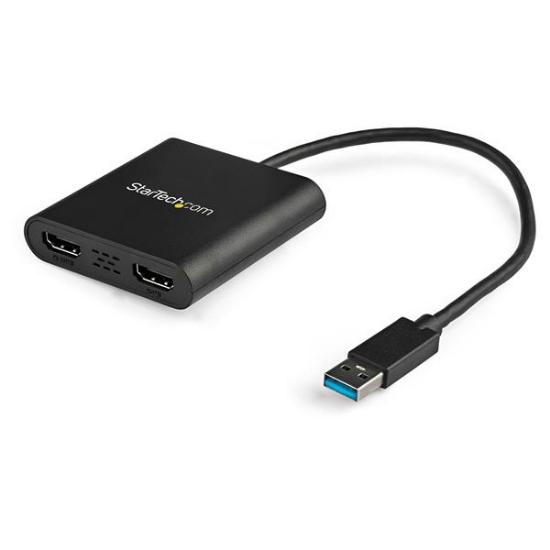 Picture of StarTech.com USB 3.0 to Dual HDMI Adapter, USB to 2x HDMI Monitor Converter for Windows (no support for macOS/ChromeOS/Linux) - TAA