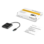 Picture of StarTech.com USB 3.0 to Dual HDMI Adapter, USB to 2x HDMI Monitor Converter for Windows (no support for macOS/ChromeOS/Linux) - TAA