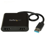 Picture of StarTech.com USB 3.0 to Dual HDMI Adapter, USB to 2x HDMI Monitor Converter for Windows (no support for macOS/ChromeOS/Linux) - TAA