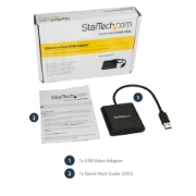 Picture of StarTech.com USB 3.0 to Dual HDMI Adapter, USB to 2x HDMI Monitor Converter for Windows (no support for macOS/ChromeOS/Linux) - TAA