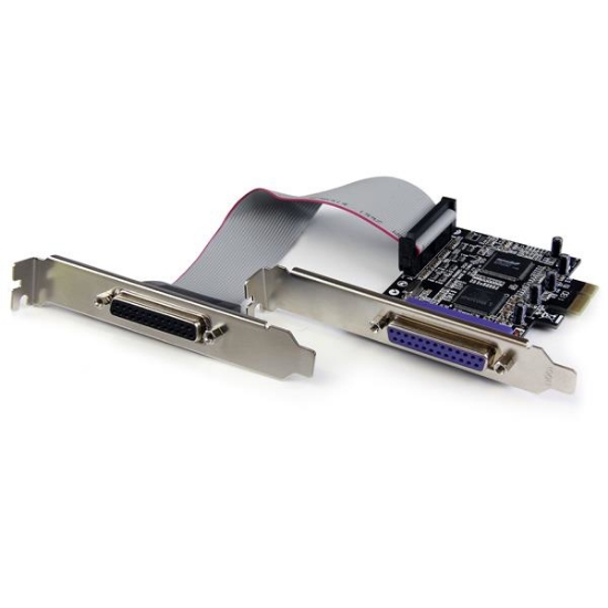 Picture of StarTech.com 2 Port PCI Express / PCI-e Parallel Adapter Card – IEEE 1284 with Low Profile Bracket