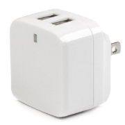Picture of StarTech.com Dual-port USB wall charger - international travel - 17W/3.4A - white