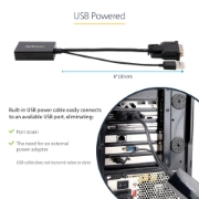 Picture of StarTech.com DVI to DisplayPort Adapter - USB Power - 1920 x 1200 - DVI to DisplayPort Converter - Video Adapter - DVI-D to DP