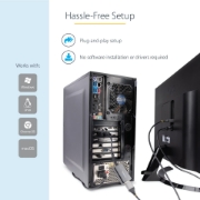 Picture of StarTech.com DVI to DisplayPort Adapter - USB Power - 1920 x 1200 - DVI to DisplayPort Converter - Video Adapter - DVI-D to DP