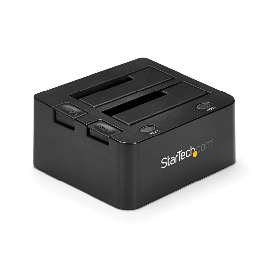 Picture of StarTech.com Dual-Bay USB 3.0 to SATA Hard Drive Docking Station, USB Hard Drive Dock, External 2.5/3.5" SATA I/II/III SSD/HDD Docking Station, Hot-Swap Hard Drive Bay, Top-Loading