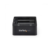 Picture of StarTech.com Dual-Bay USB 3.0 to SATA Hard Drive Docking Station, USB Hard Drive Dock, External 2.5/3.5" SATA I/II/III SSD/HDD Docking Station, Hot-Swap Hard Drive Bay, Top-Loading