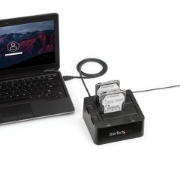 Picture of StarTech.com Dual-Bay USB 3.0 to SATA Hard Drive Docking Station, USB Hard Drive Dock, External 2.5/3.5" SATA I/II/III SSD/HDD Docking Station, Hot-Swap Hard Drive Bay, Top-Loading