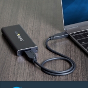 Picture of StarTech.com M.2 SSD Enclosure for M.2 SATA SSDs - USB 3.1 (10Gbps) with USB-C Cable