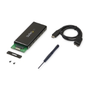Picture of StarTech.com M.2 SSD Enclosure for M.2 SATA SSDs - USB 3.1 (10Gbps) with USB-C Cable