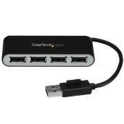 Picture of StarTech.com 4-Port Portable USB 2.0 Hub with Built-in Cable