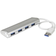 Picture of StarTech.com 4-Port USB Hub, USB A to 4x USB-A Ports, USB 5Gbps, Rugged Design, Bus-Powered, Portable Laptop USB 3.0 Hub