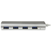 Picture of StarTech.com 4-Port USB Hub, USB A to 4x USB-A Ports, USB 5Gbps, Rugged Design, Bus-Powered, Portable Laptop USB 3.0 Hub